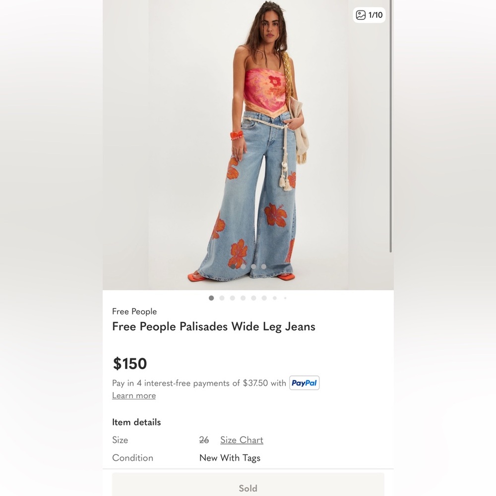 Free People Palisades Wide Leg Jeans - Picture 7 of 9